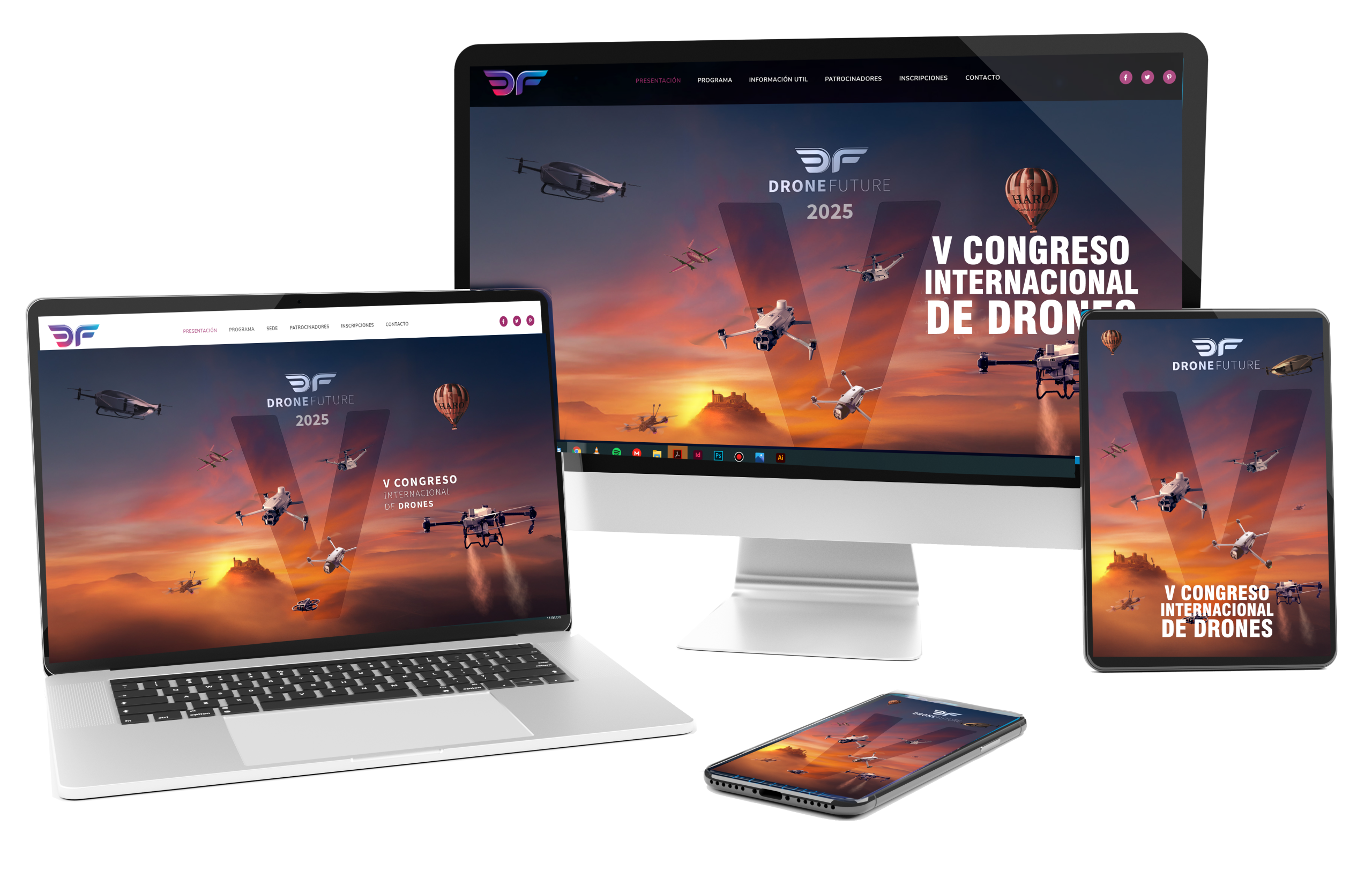 Montaje-dispositivos Entrada ONLINE PNG Entrada Online Drone Future 2025